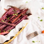 Baked Maple Purple Yam Fries