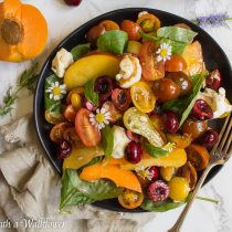 stone fruit caprese salad | cooking with a wallflower