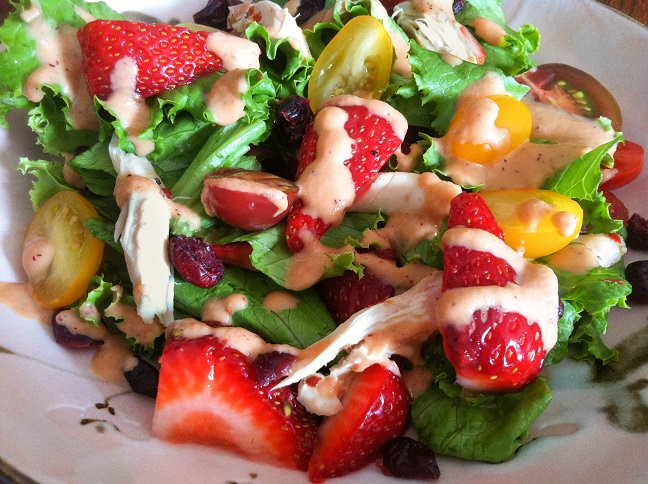Roasted Chicken and Strawberry Salad| Cooking with a Wallflower