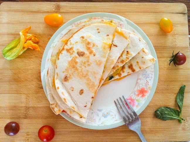 Squash Blossom Quesadillas