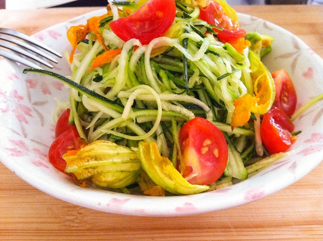 Zucchini and Squash Blossom Salad