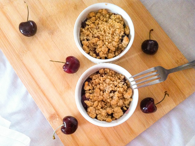 Sweet Cherry Crumble - Cooking with a Wallflower