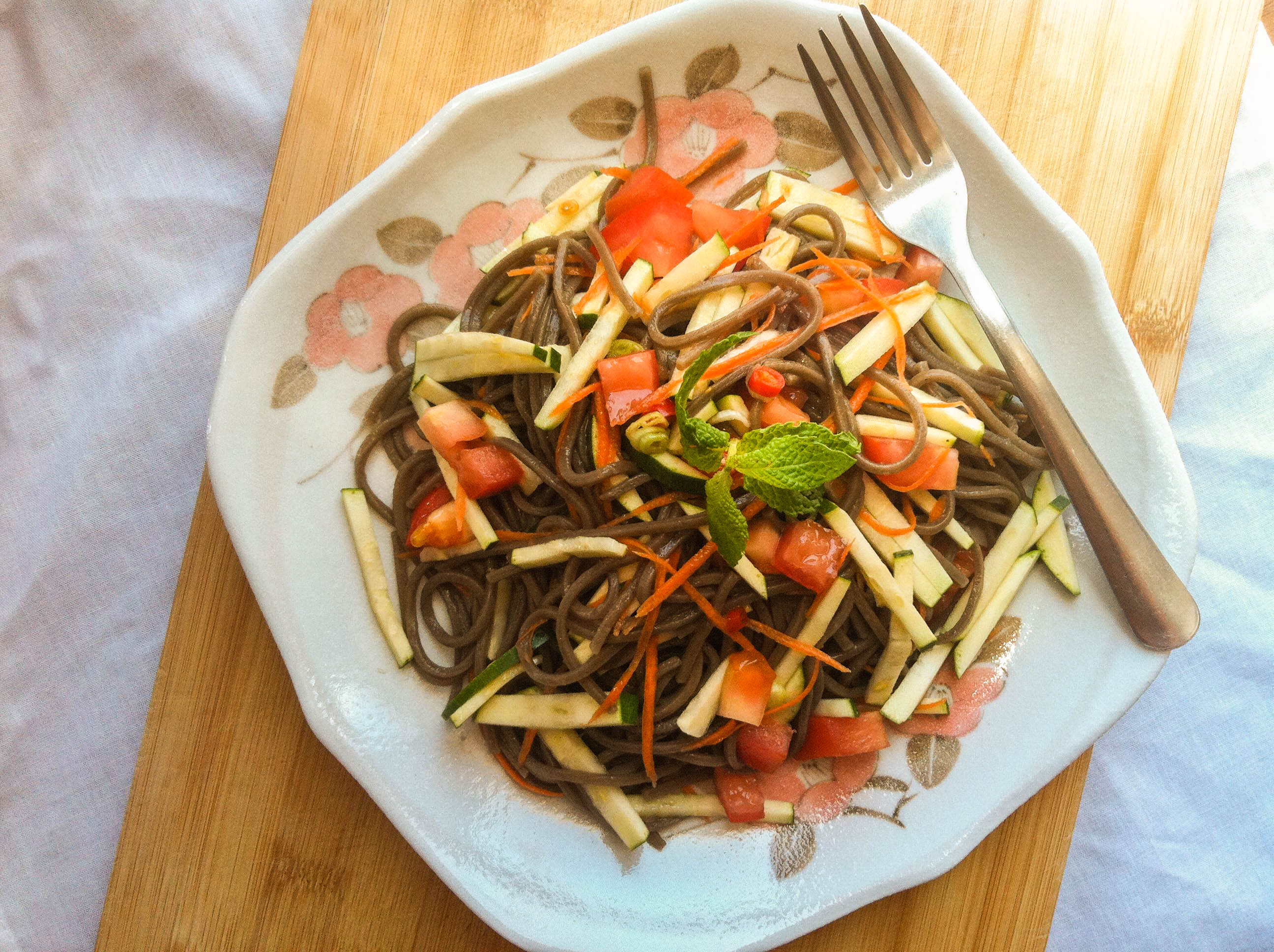 Soba Noodle Salad with Spicy Soy Lime Dressing