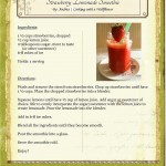 Strawberry Lemonade Smoothie Recipe Card