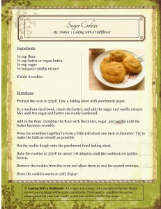 Sugar Cookies Recipe Card