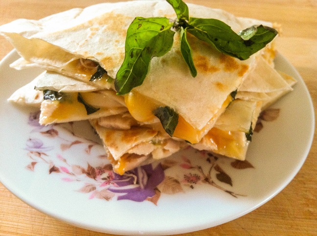 Basil Chicken Quesadillas