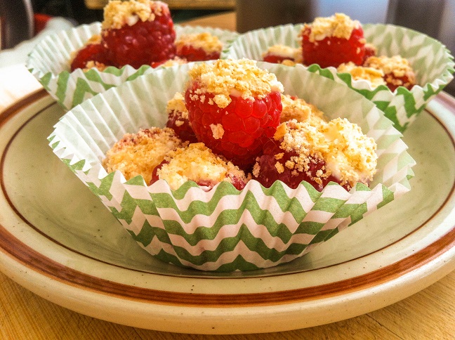 Cheesecake Filled Raspberries | Cooking with a Wallflower