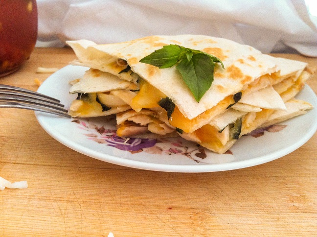 Basil Chicken Quesadillas | Cooking with a Wallflower