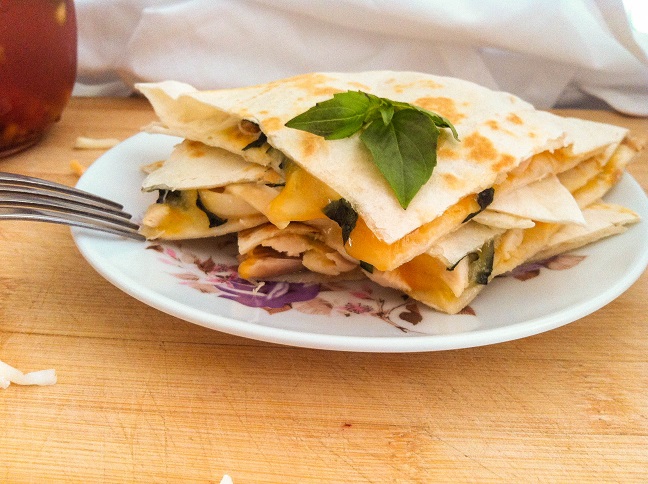 Basil Chicken Quesadillas Cooking with a Wallflower