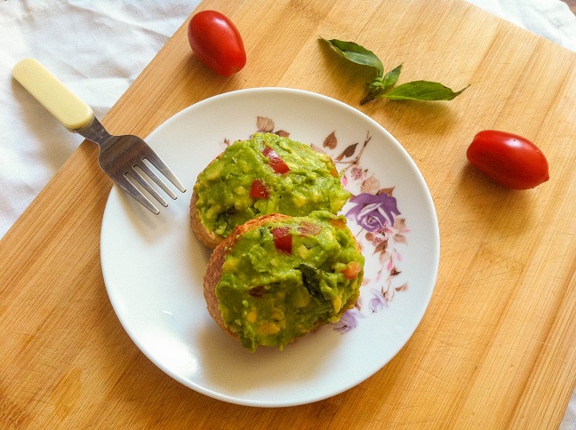 Tomato Basil Avocado Toast