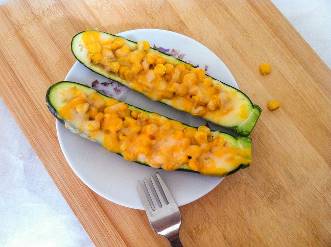 Cajun Corn and Cheese Stuffed Zucchini Boats | Cooking with a Wallflower