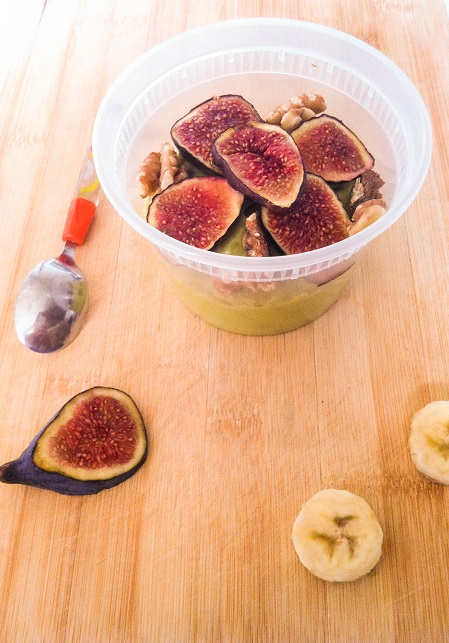 Avocado Coconut Banana Bowl with Roasted Figs and Walnuts | Cooking with a Wallflower