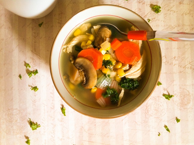 Chicken Kale Vegetable Soup | Cooking with a Wallflower