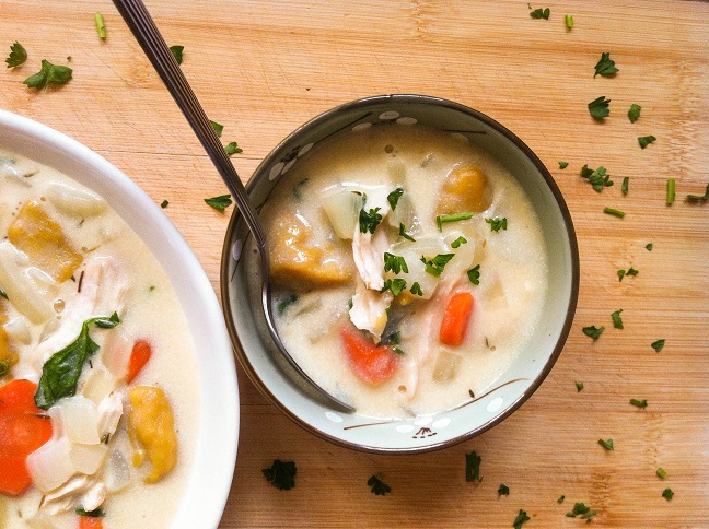 Creamy Chicken and Pumpkin Gnocchi Soup | Cooking with a Wallflower