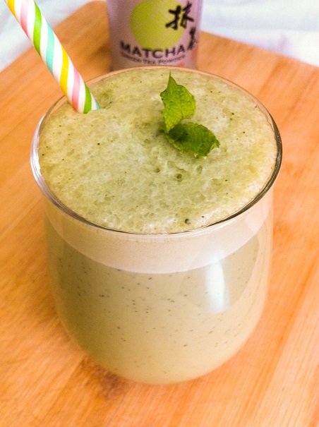 Green Tea Coconut Milkshake | Cooking with a Wallflower