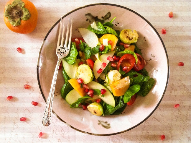 Warm Autumn Brussels Sprouts Salad