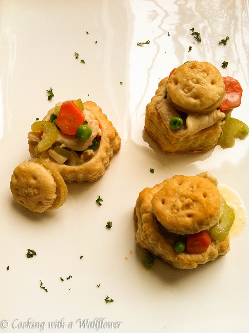 Chicken Pot Pie Puff Pastries | Cooking with a Wallflower