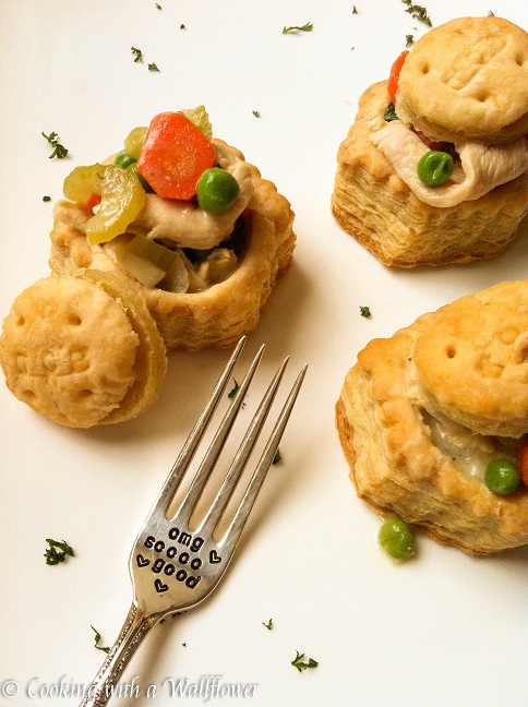 Chicken Pot Pie Puff Pastries | Cooking with a Wallflower