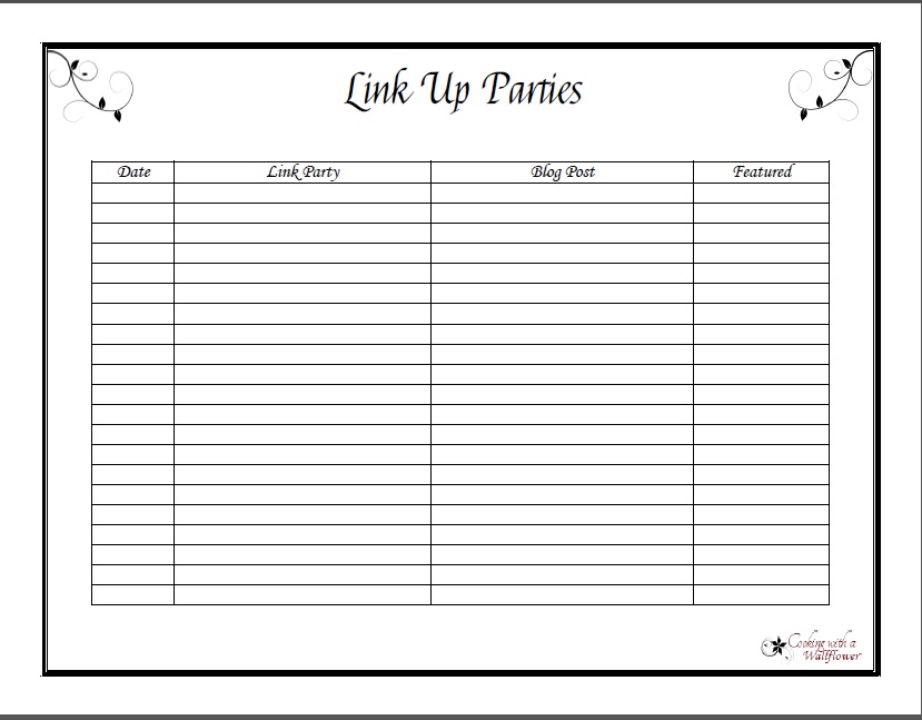Link Party Printable