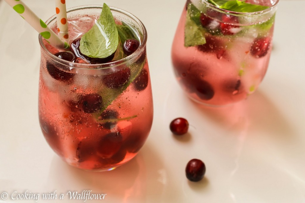 Cranberry Mint Lime Sparkling Water | Cooking with a Wallflower