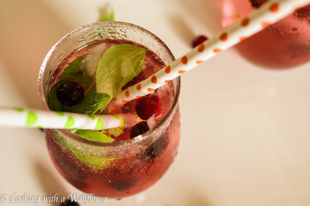 Cranberry Mint Lime Sparkling Water | Cooking with a Wallflower