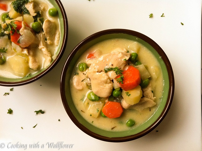 Creamy Chicken Pot Pie Soup | Cooking with a Wallflower
