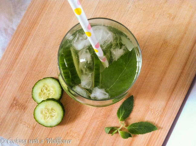 Cucumber Mint Lemon Water | Cooking with a Wallflower