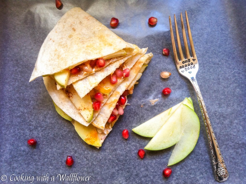 Pomegranate Apple Quesadillas