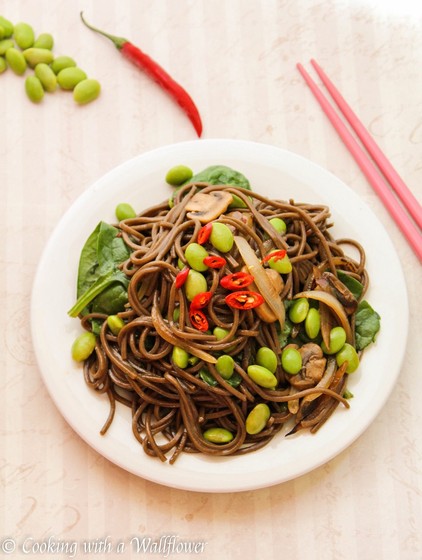 Edamame Soba Noodle Salad - Cooking with a Wallflower