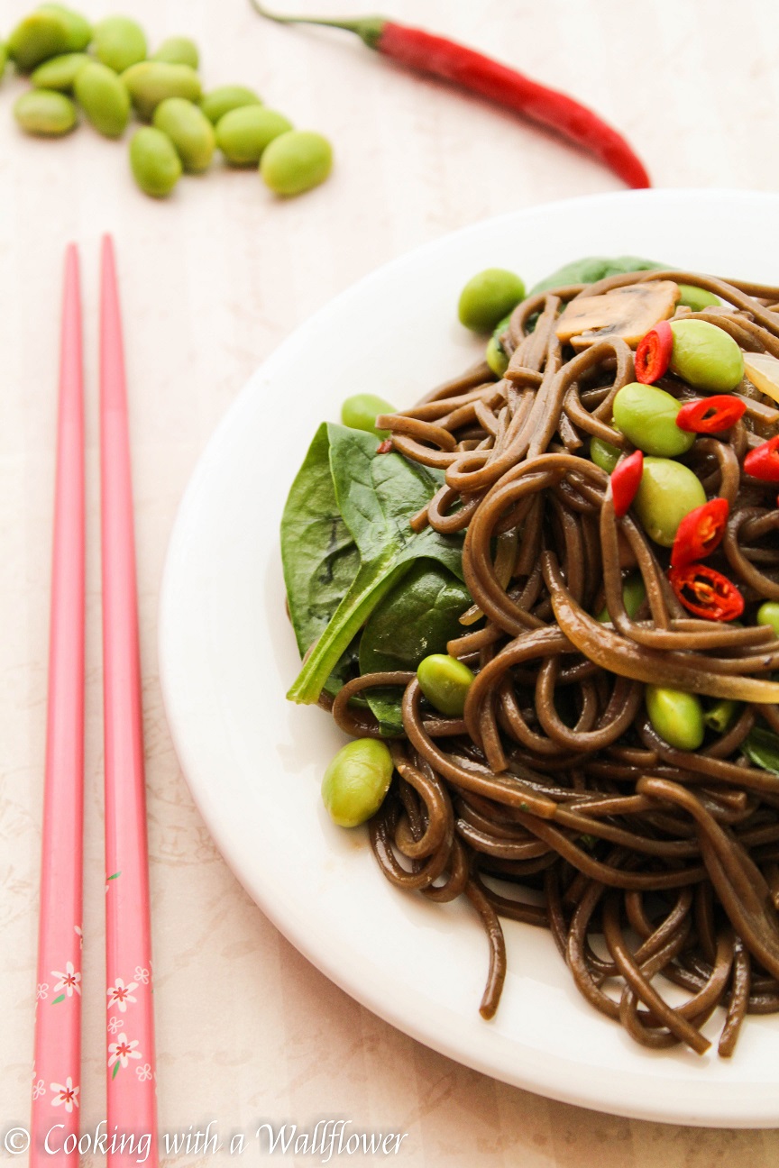 Edamame Soba Noodle Salad Cooking with a Wallflower