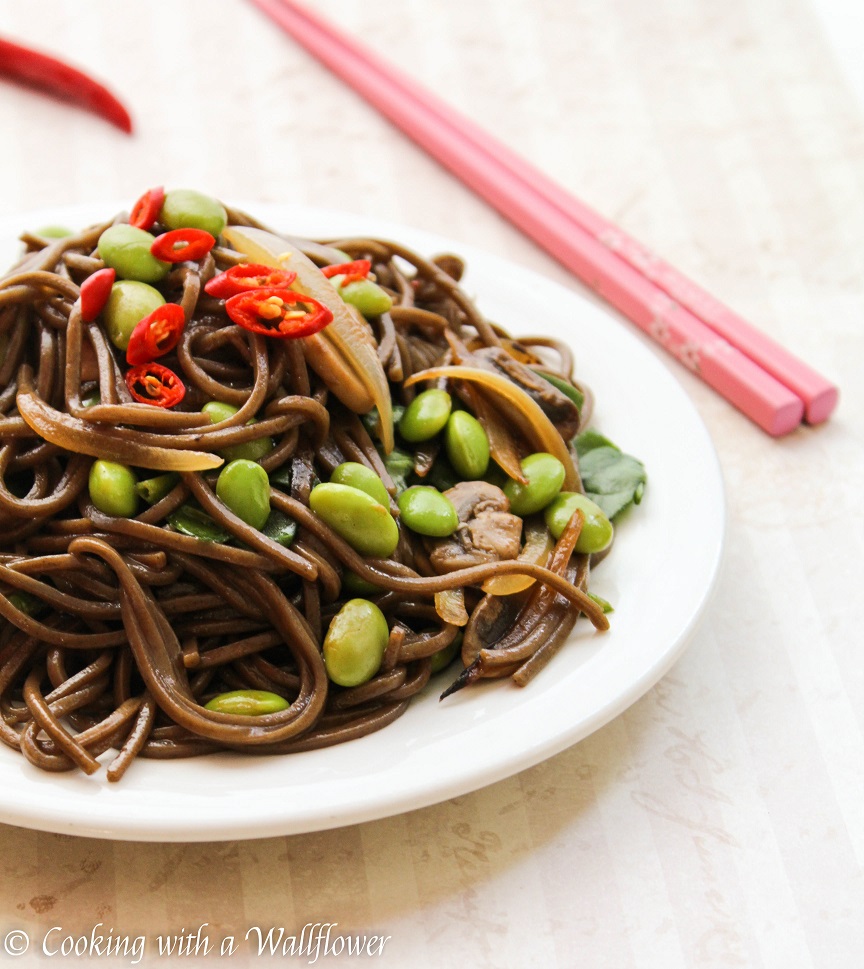 Edamame Soba Noodle Salad | Cooking with a Wallflower