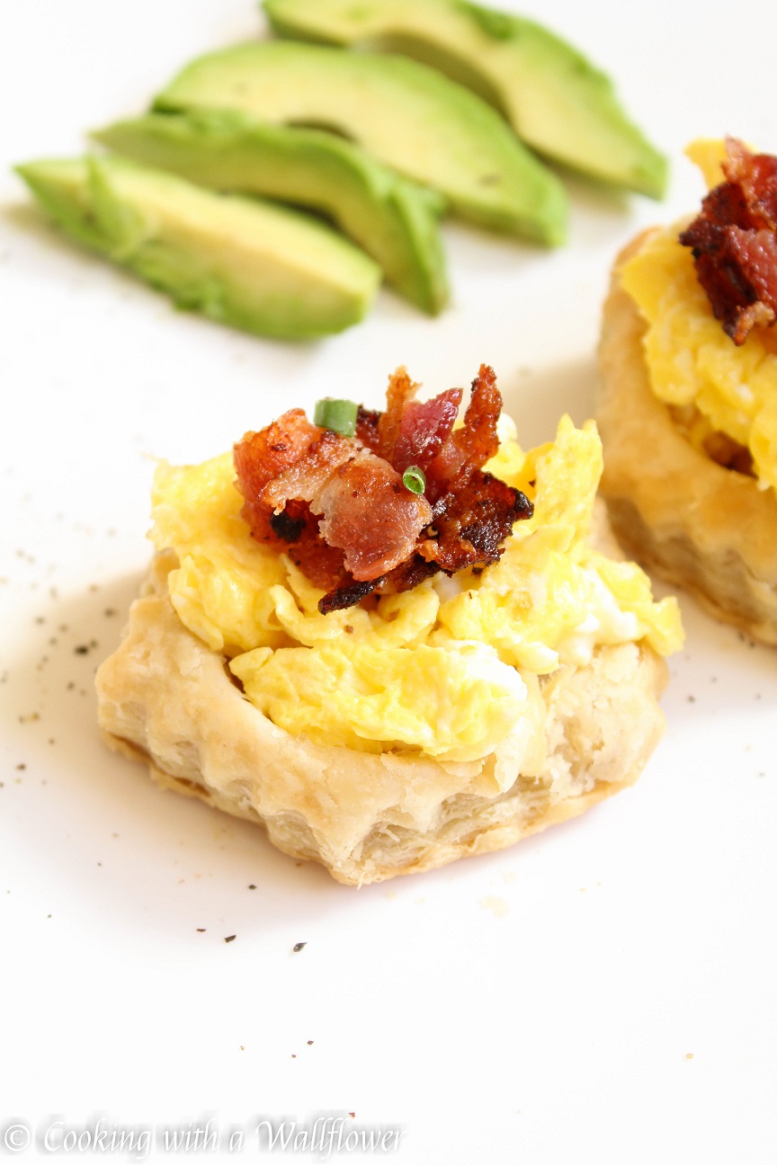 Bacon and Eggs Puff Pastries