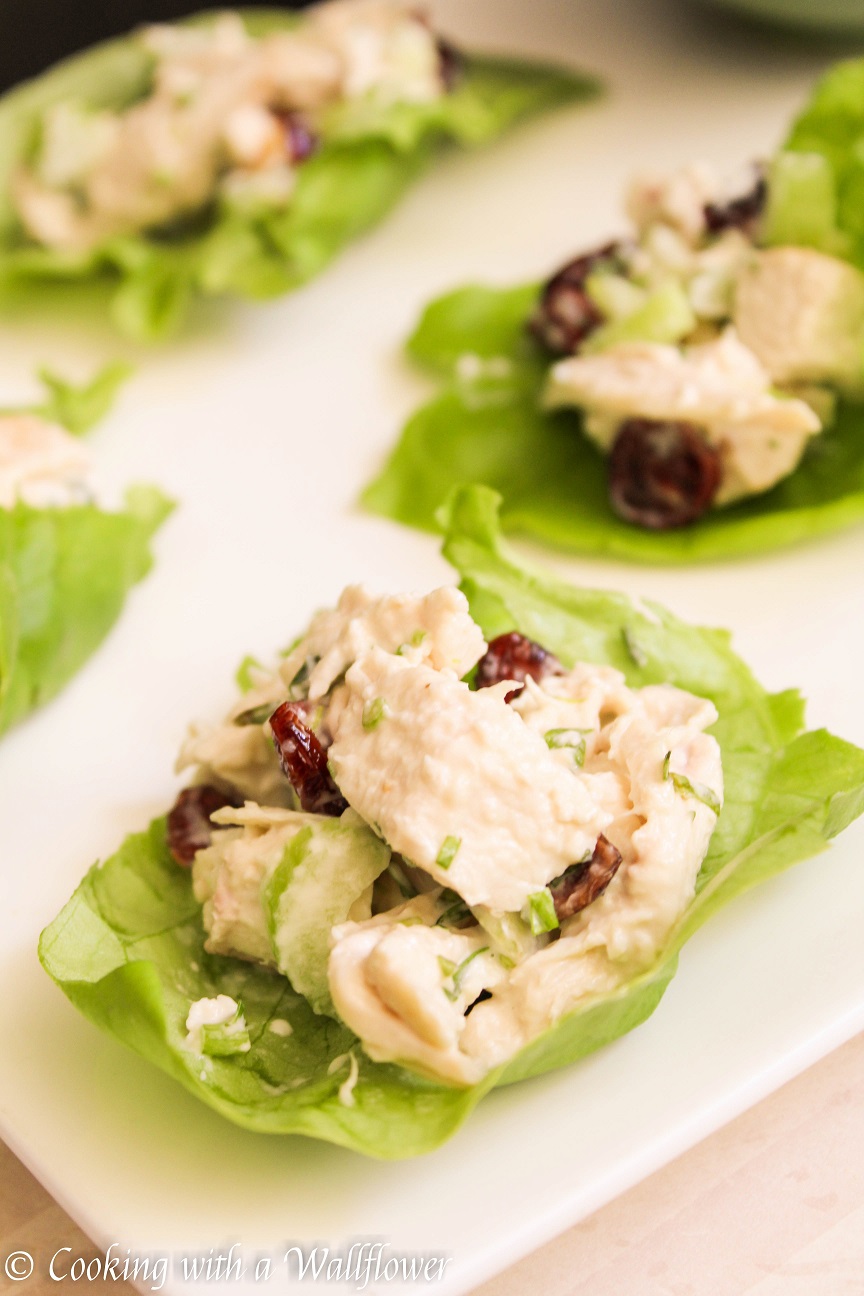 Chicken Tarragon Lettuce Wraps - Cooking with a Wallflower