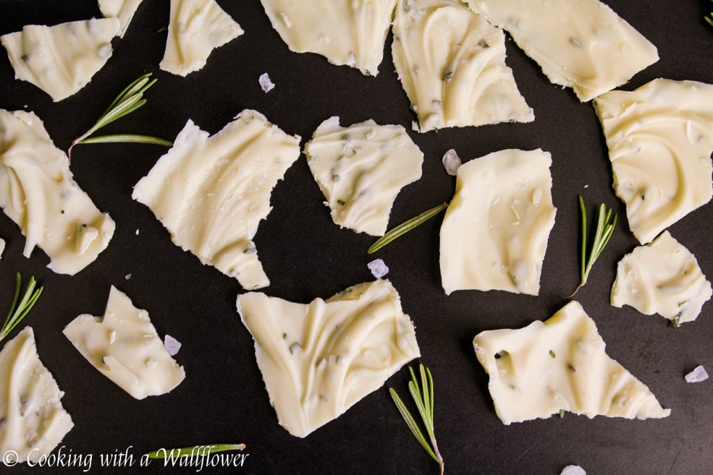 Rosemary Sea Salt White Chocolate Bark | Cooking with a Wallflower