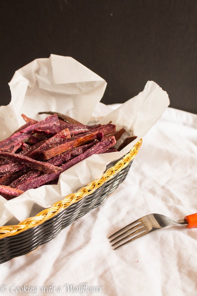 Baked Maple Purple Yam Fries | Cooking with a Wallflower
