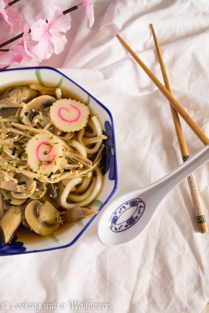 Chicken Mushroom Udon Soup | Cooking with a Wallflower