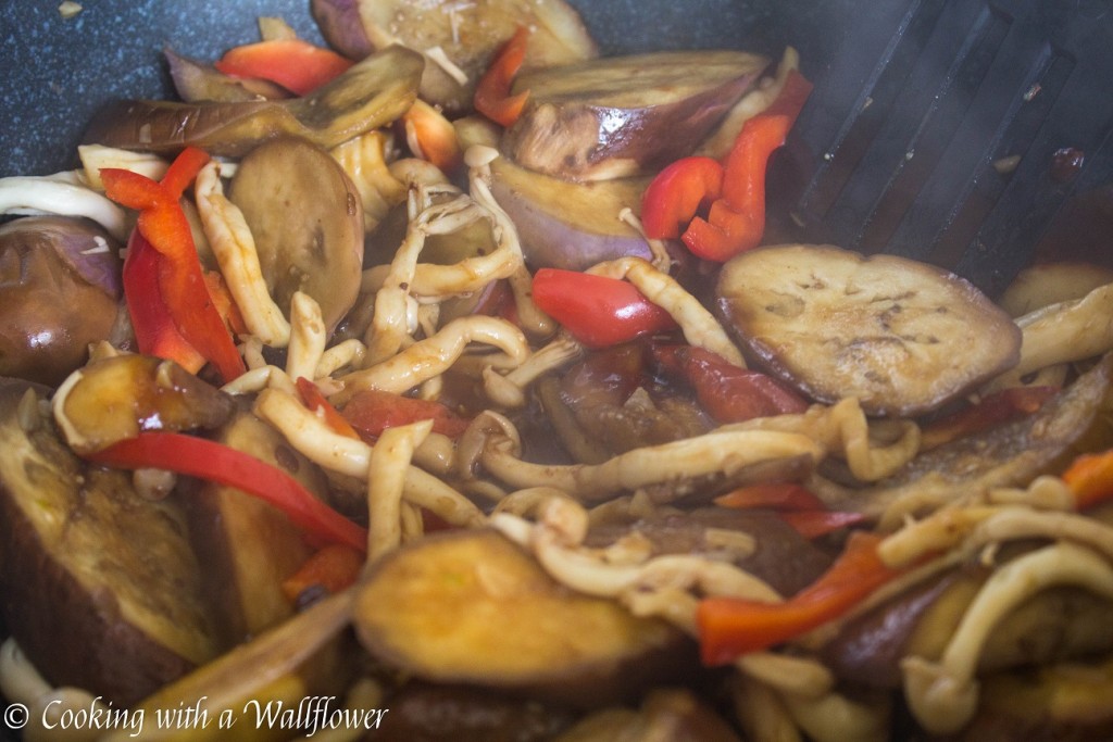 Eggplant and Mushroom Stir Fry with Black Bean Sauce | Cooking with a Wallflower
