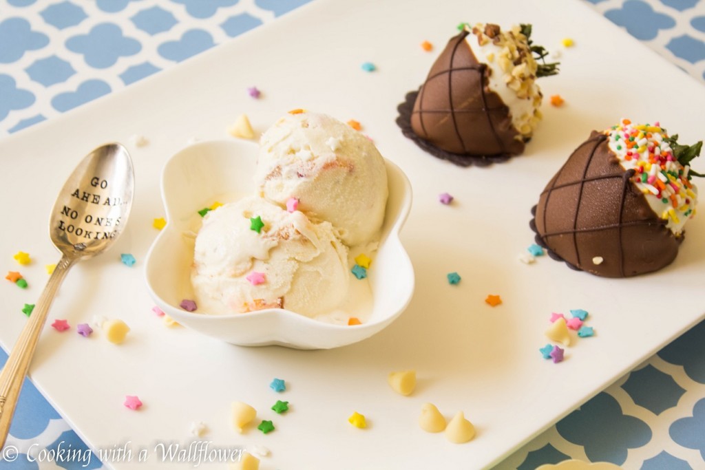 No Churn Peach Jasmine Green Tea Ice Cream by Cooking With a Wallflower