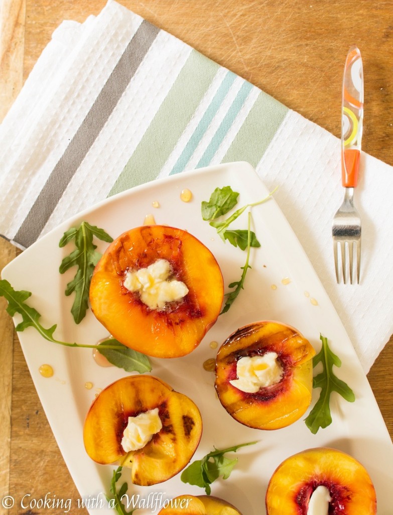 Grilled Peaches with Honey and Mascarpone | Cooking with a Wallflower