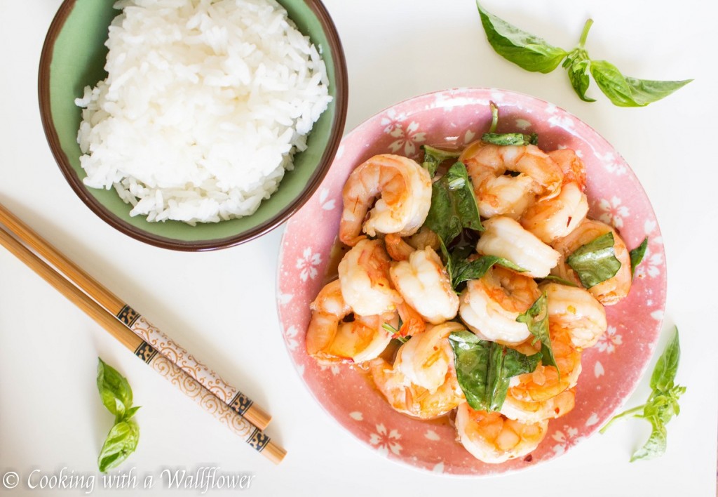 Basil Teriyaki Shrimp | Cooking with a Wallflower