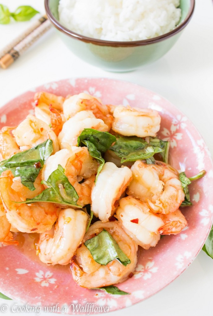 Basil Teriyaki Shrimp | Cooking with a Wallflower