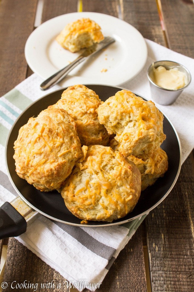 Cheddar Biscuits with Honey Butter | Cooking with a Wallflower