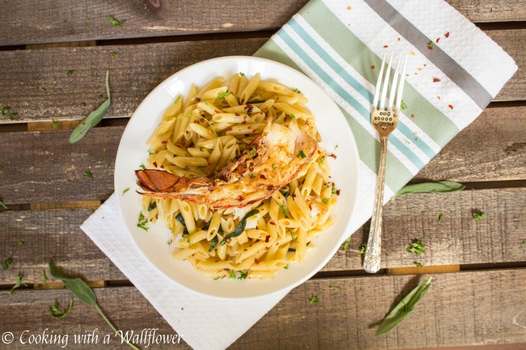 Spicy Sage Garlic Butter Lobster Penne | Cooking with a Wallflower