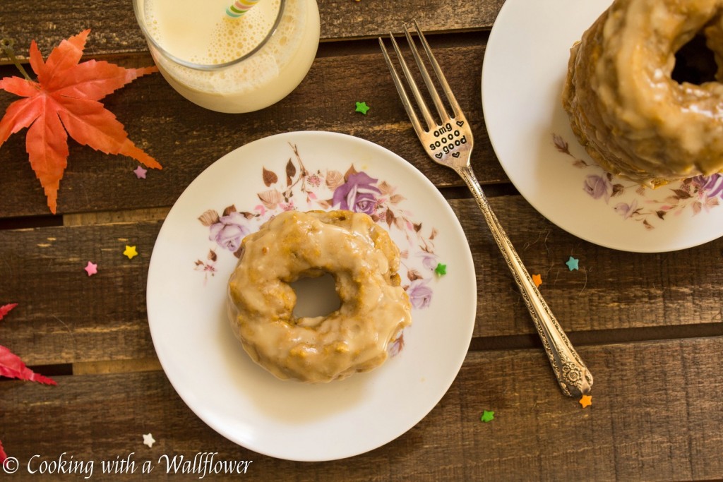 Baked Pumpkin Doughnuts with Maple Glaze | Cooking with a Wallflower