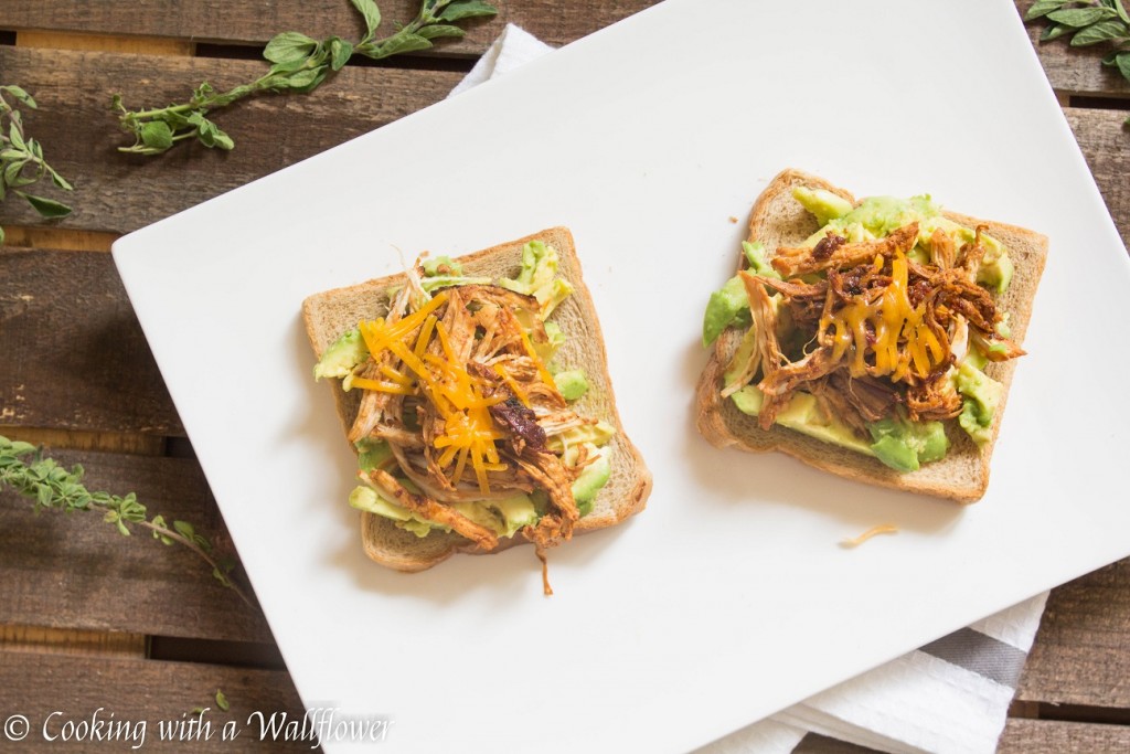 Honey Chipotle Chicken Avocado Toast | Cooking with a Wallflower