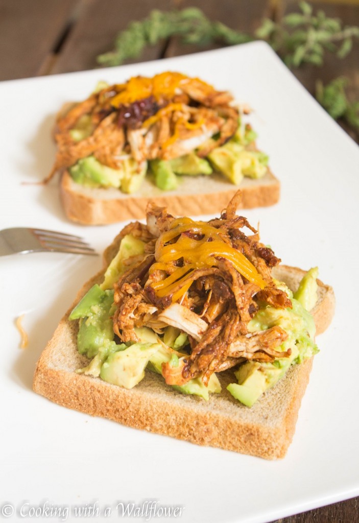 Honey Chipotle Chicken Avocado Toast | Cooking with a Wallflower