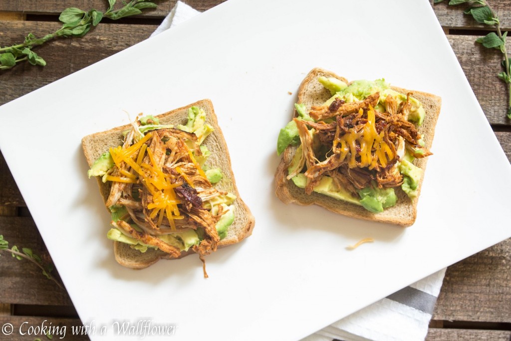 Honey Chipotle Chicken Avocado Toast | Cooking with a Wallflower
