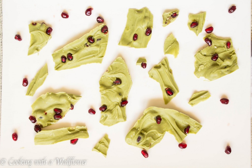 Pomegranate Green Tea White Chocolate Bark | Cooking with a Wallflower
