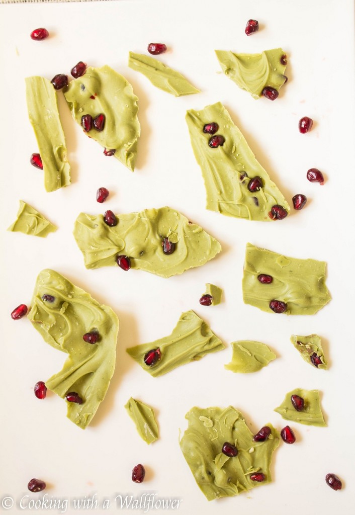 Pomegranate Green Tea White Chocolate Bark | Cooking with a Wallflower