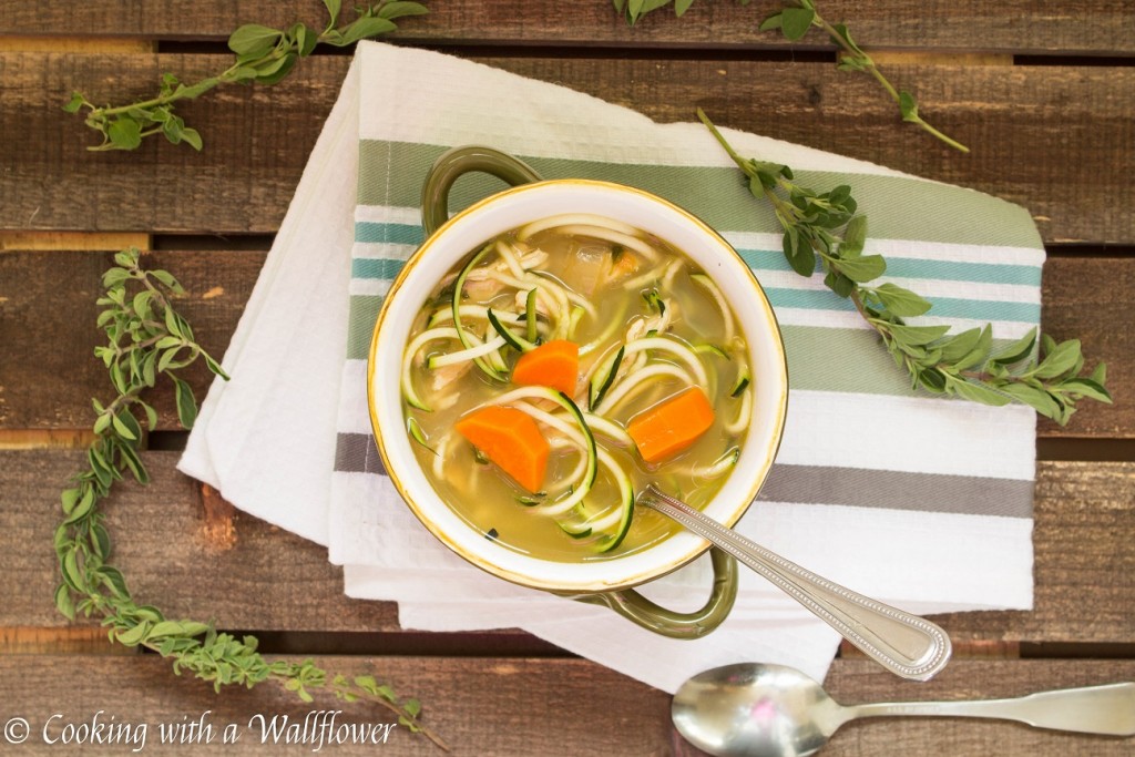 Chicken Zucchini Noodle Soup | Cooking with a Wallflower